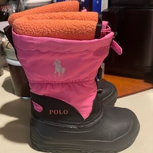 Little Girl/Toddler Pink Polo Snow Boots